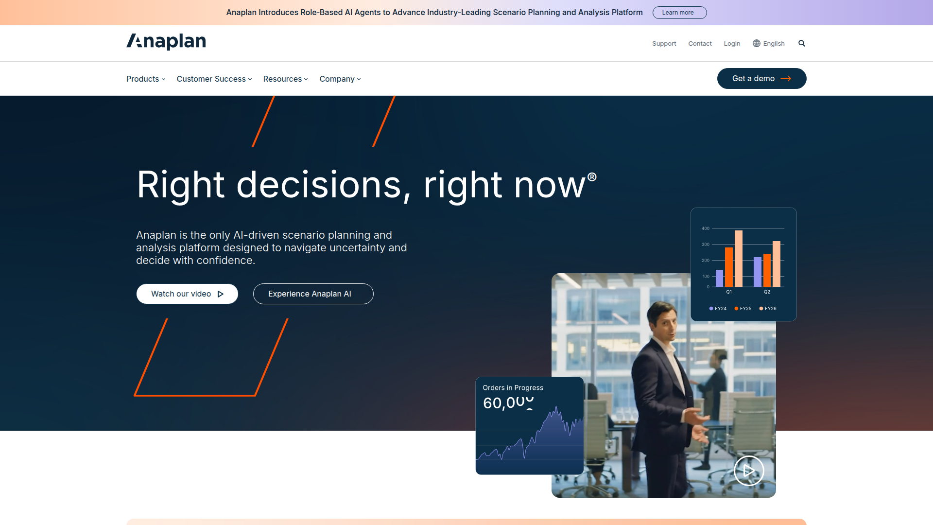 Anaplan homepage screenshot