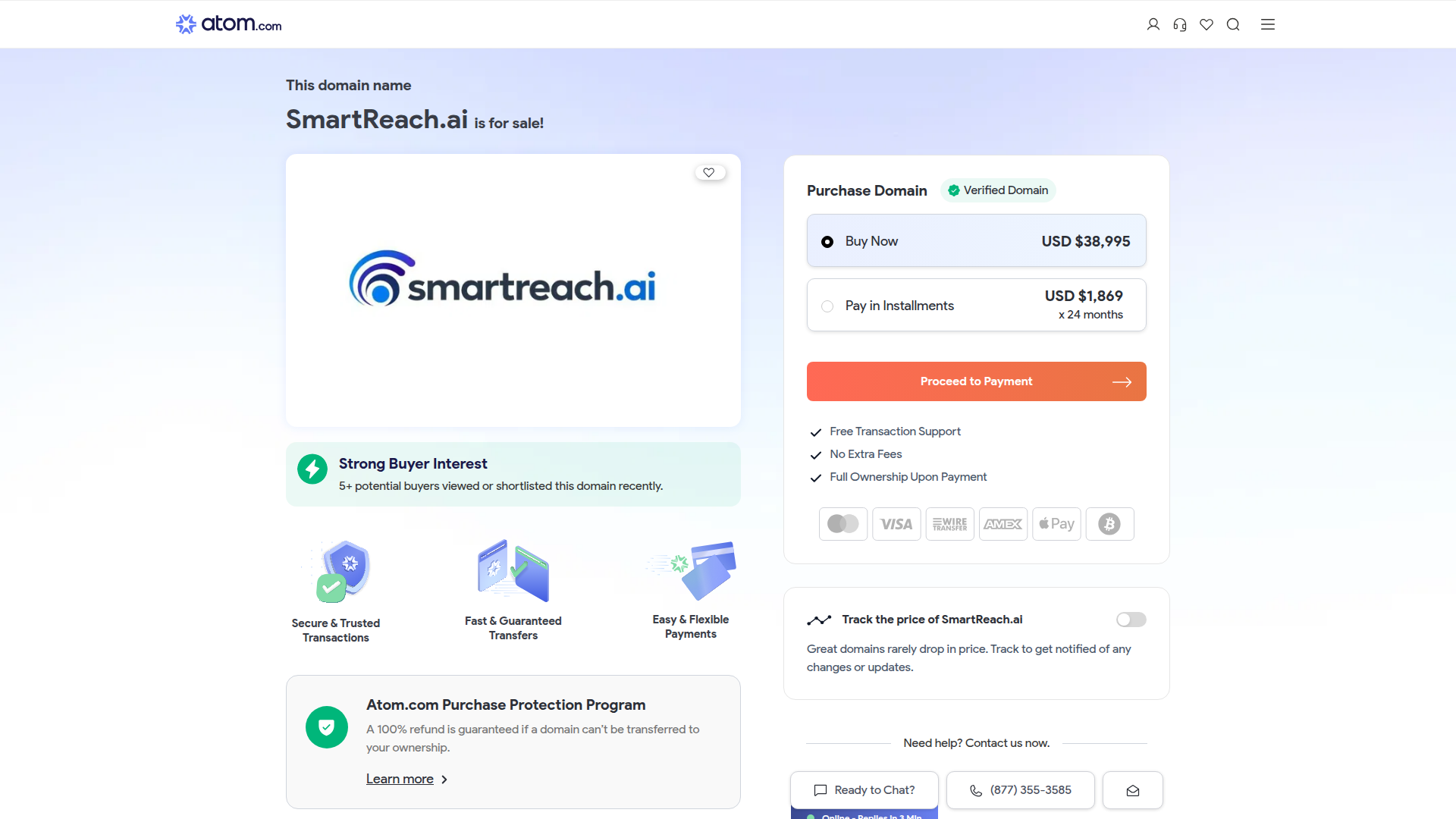 SmartReach AI homepage screenshot