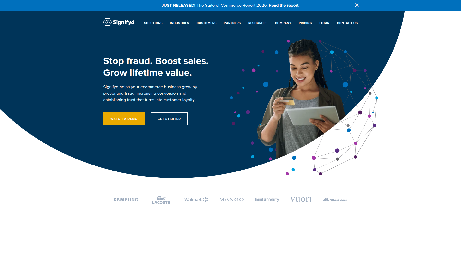 Signifyd homepage screenshot