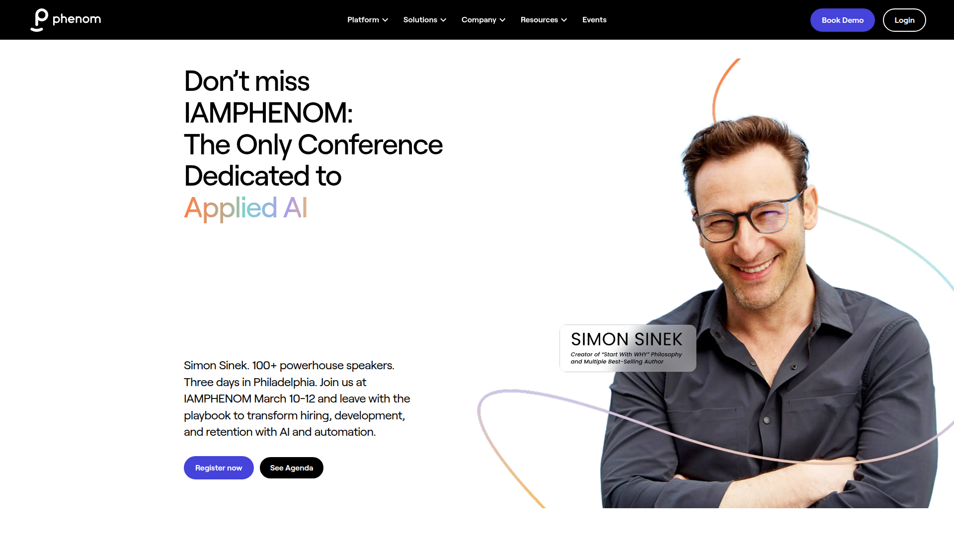 Phenom homepage screenshot