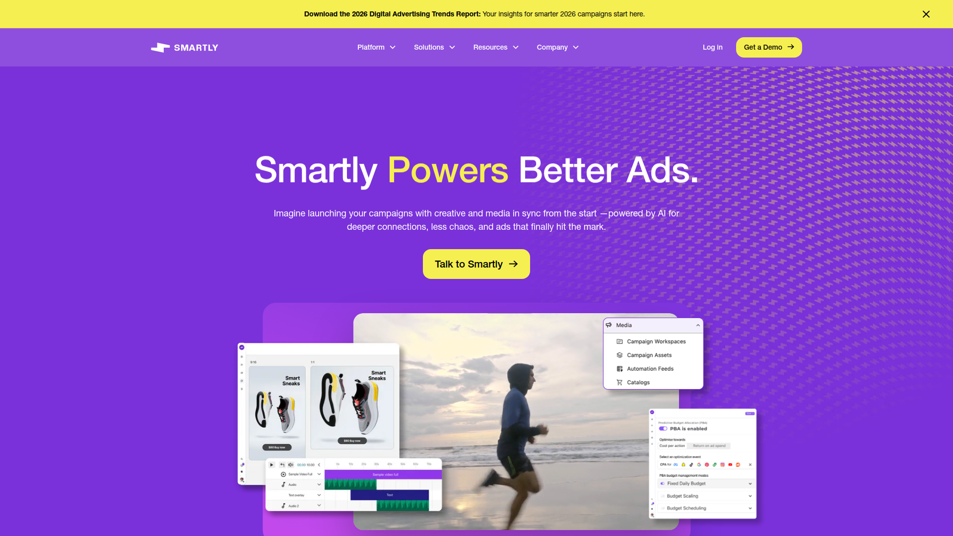 Smartly.io homepage screenshot