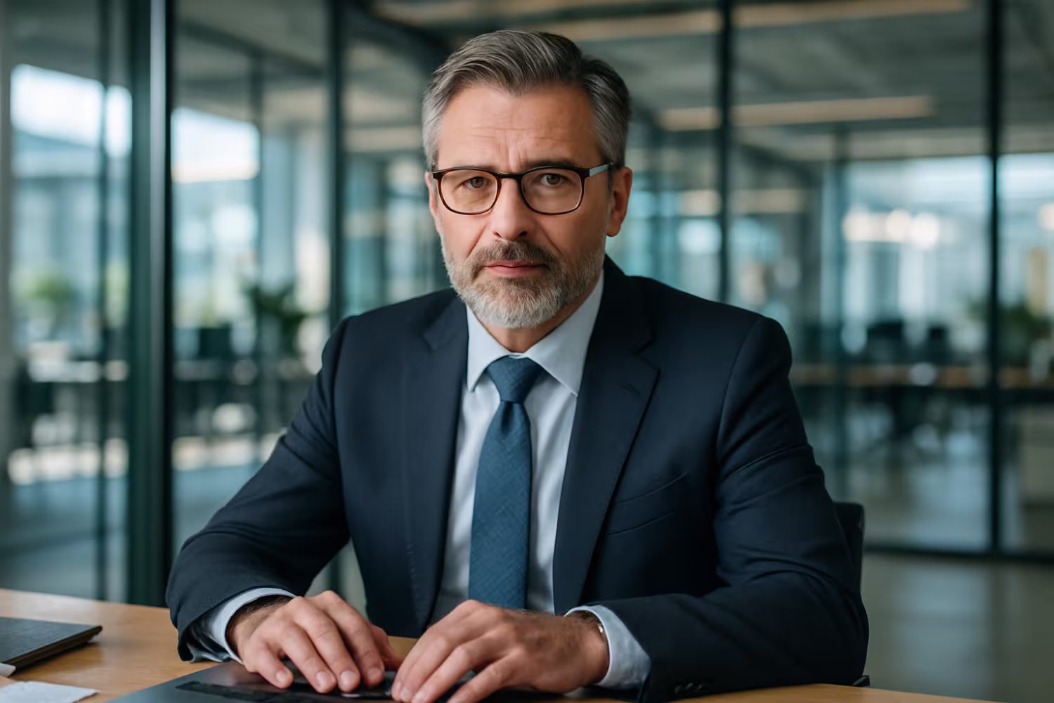 Professional using advanced email protection