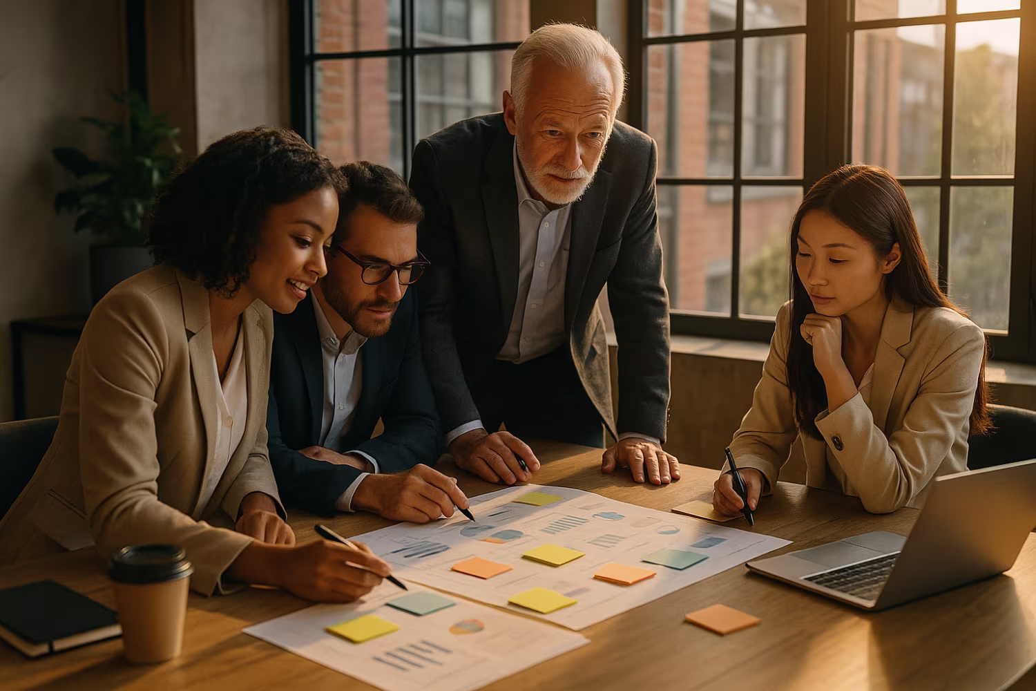 Diverse team brainstorming AI fatigue solutions