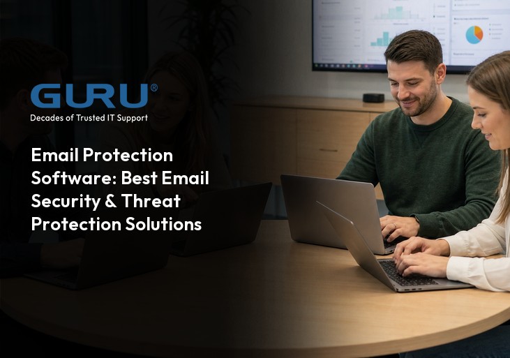 IT security agent working on his powerhouse software.