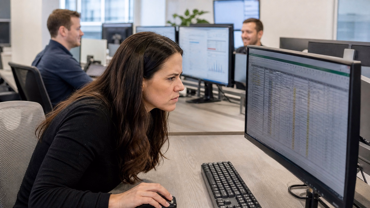 Business analyst focused on spreadsheet data analysis