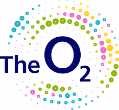 The O2 logo with colorful circular dots forming an arc around the text.