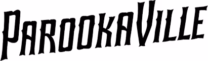 Stylized black text logo reading 'PAROOKAVILLE' with varying letter heights.