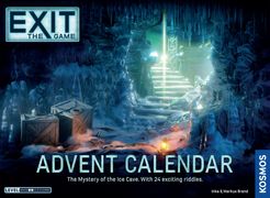 Official box art cover for EXIT: The Game – Advent Calendar: The Mystery of the Ice Cave board game.