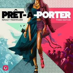Official box art cover for Prêt-à-Porter board game.