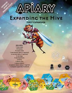 Official box art cover for Apiary: Expanding the Hive board game.