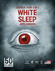 Official box art cover for 50 Clues: White Sleep board game.