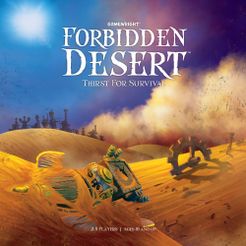 Official box art cover for Forbidden Desert board game.