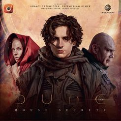 Official box art cover for Dune: House Secrets board game.