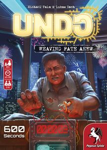 Official box art cover for UNDO: 600 Seconds board game.