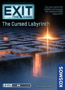 Official box art cover for EXIT: The Game – The Cursed Labyrinth board game.