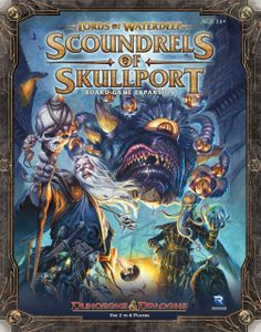 Official box art cover for Lords of Waterdeep: Scoundrels of Skullport board game.