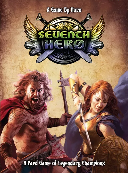 Official box art cover for Seventh Hero board game.