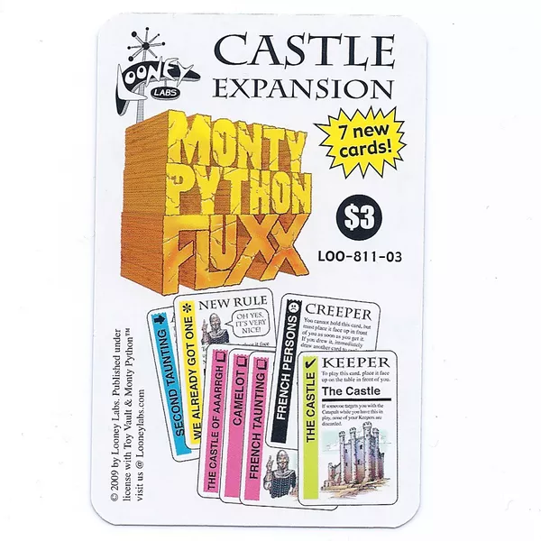 Component or upgrade image for Monty Python Fluxx: Castle Expansion.