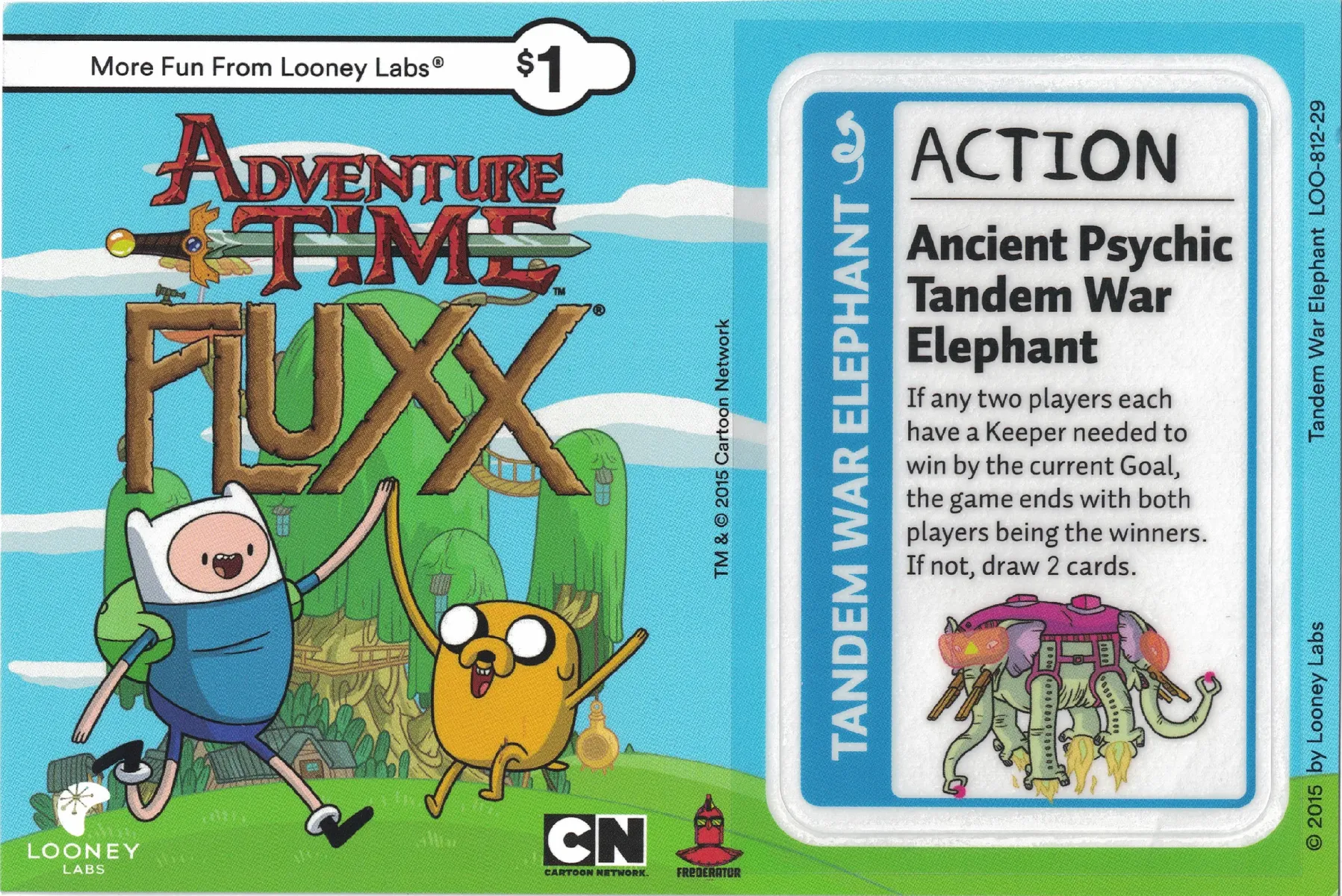 Component or upgrade image for Adventure Time Fluxx: Ancient Psychic Tandem War Elephant Promo Card.