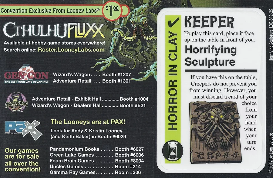 Component or upgrade image for Cthulhu Fluxx: Horrifying Sculpture.