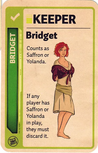 Component or upgrade image for Firefly Fluxx: Bridget Promo Card.