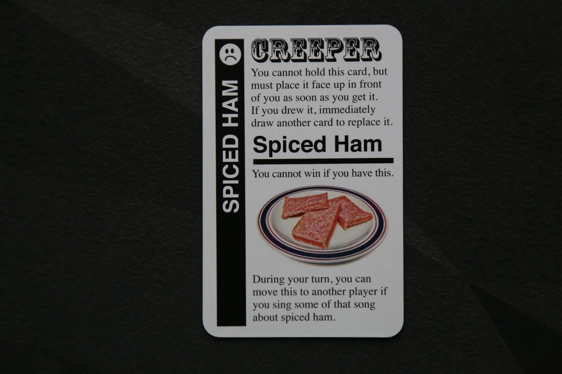 Component or upgrade image for Fluxx: Spiced Ham Promo Card.