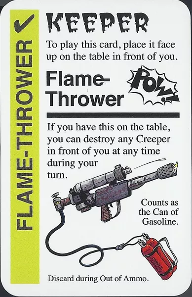 Component or upgrade image for Zombie Fluxx: Flame-Thrower.