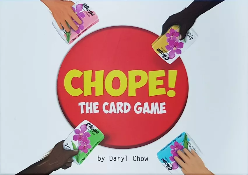 Official box art cover for Chope! board game.