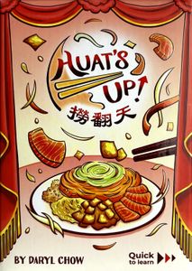 Official box art cover for Huat's Up! board game.