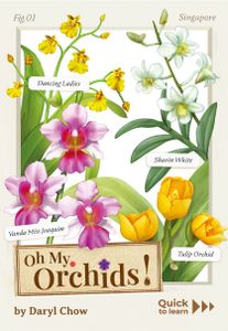 Official box art cover for Oh My. Orchids! board game.
