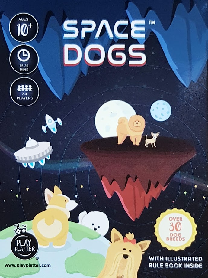 Official box art cover for Space Dogs board game.