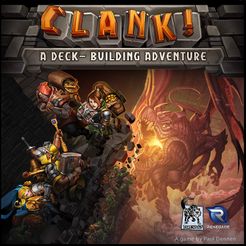 Official box art cover for Clank!: A Deck-Building Adventure board game.