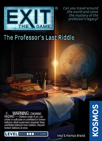 Official box art cover for EXIT: The Game – The Professor's Last Riddle board game.