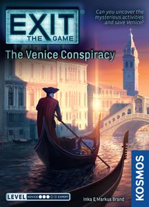 Official box art cover for EXIT: The Game – The Venice Conspiracy board game.