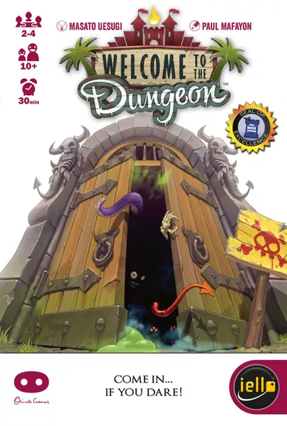 Official box art cover for Welcome to the Dungeon board game.