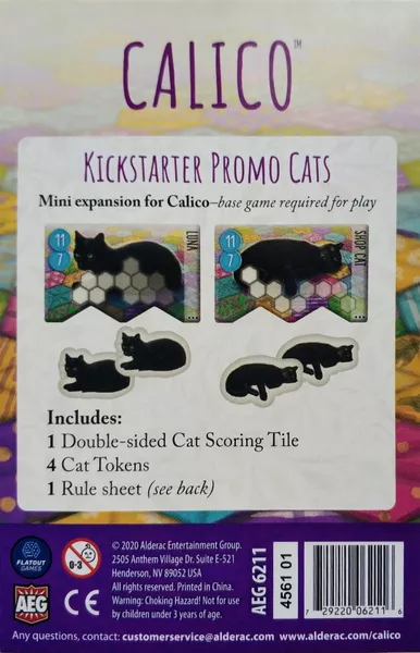 Component or upgrade image for Calico: Kickstarter Promo Cats.