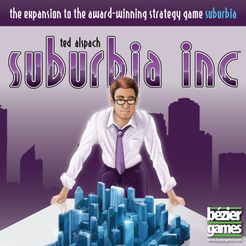 Official box art cover for Suburbia Inc board game.