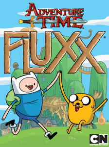 Official box art cover for Adventure Time Fluxx board game.