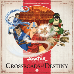 Official box art cover for Avatar: The Last Airbender – Crossroads of Destiny board game.
