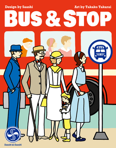 Official box art cover for Bus & Stop board game.