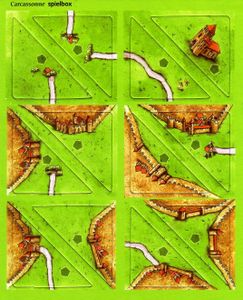 Official box art cover for Carcassonne: Halb so wild I board game.