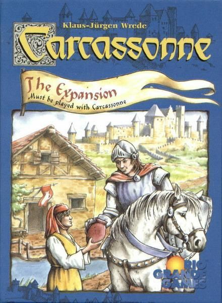 Official box art cover for Carcassonne: The Expansion board game.