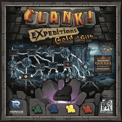 Official box art cover for Clank! Expeditions: Gold and Silk board game.