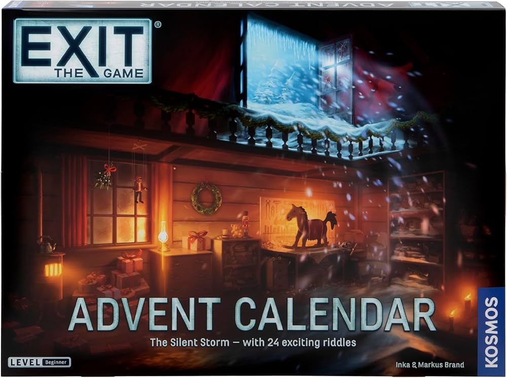 Official box art cover for EXIT: The Game – Advent Calendar: The Silent Storm board game.
