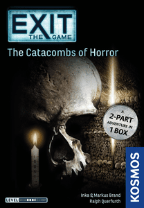 Official box art cover for EXIT: The Game – The Catacombs of Horror board game.