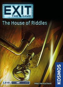 Official box art cover for EXIT: The Game – The House of Riddles board game.