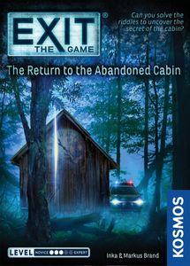 Official box art cover for EXIT: The Game – The Return to the Abandoned Cabin board game.