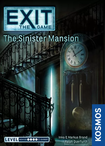 Official box art cover for EXIT: The Game – The Sinister Mansion board game.