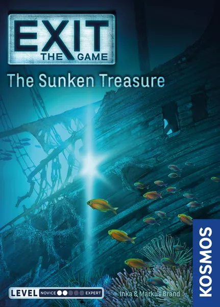 Official box art cover for EXIT: The Game – The Sunken Treasure board game.