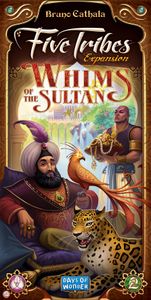 Official box art cover for Five Tribes: Whims of the Sultan board game.